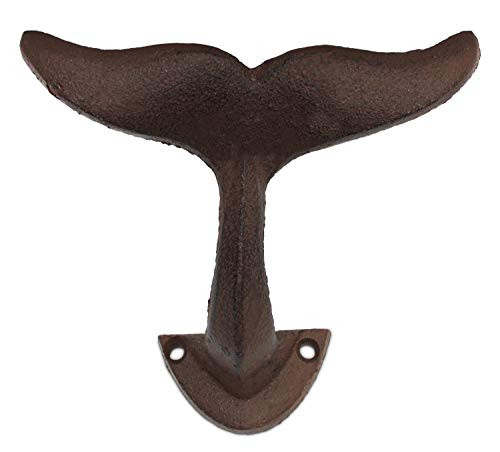 Basic Fundamentals Cast Iron Nautical Whale Tail Wall Hook