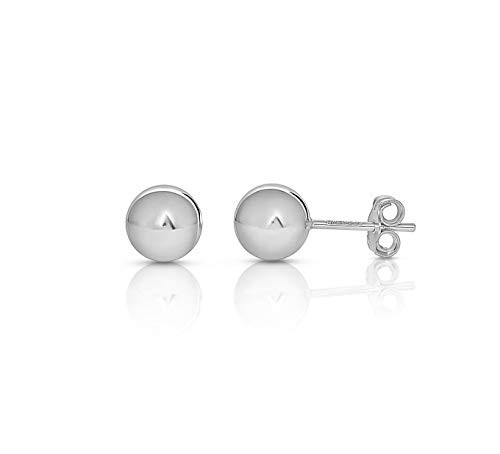 NYC Sterling Silver Bead Ball Studs 3mm-10mm Earrings-Plain Round Polished Hypoallergenic Studs for Women Girls 3mm to 10mm NYC Sterling Silver Bead Ball Studs 3mm-10mm Earrings-Plain Round Polished Hypoallergenic Studs for Women Girls 3mm to 10mm