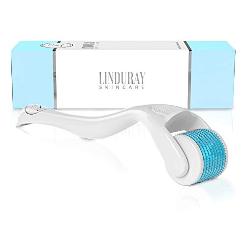 Microneedling Derma Roller Kit for Face Body Hair  and  Beard - Micro 540 Titanium Microneedle Microdermabrasion Tool - Storage Case  and  Ebooks Included