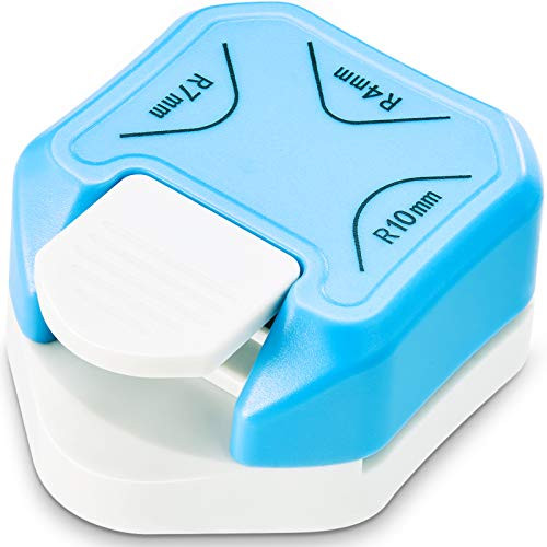 Corner Cutter 3 in 1 Corner Paper Punch Rounder R4mm R7mm R10mm 3 Way Corner Cutter for Paper Craft DIY Projects Laminate Photo Cutter Card Making and Scrapbook Supplies 1 Piece