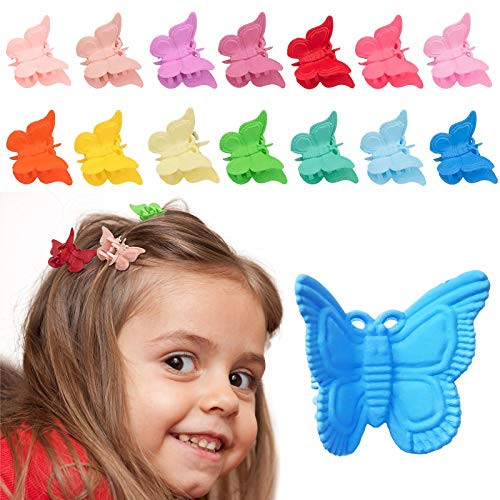 Allstarry 50pcs Butterfly Hair Clips Assorted Colors Mini Hair Claw Clip Cute Jaw Clips Hair Accessories for Girls and Women