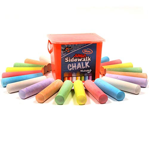 Chalk City Sidewalk Chalk 20 Count 7 Jumbo Chalk Non-Toxic Washable Art Set
