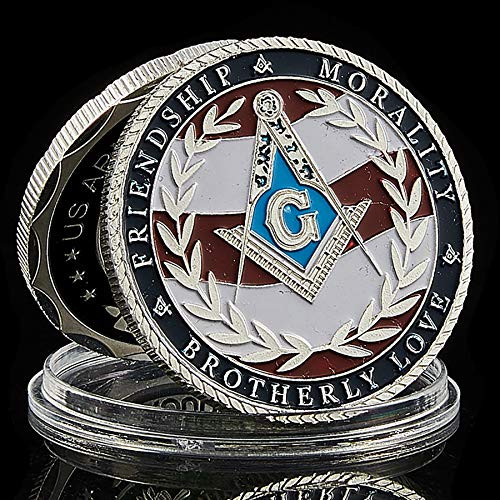 Strugglejewelry Freemasonry Masonic Coin Air Force Navy-Marine Corps Army Coast Guard Military Veteran Challenge Coin