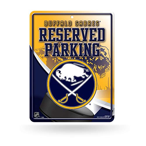NHL Rico Industries 8_5-Inch by 11-Inch Metal Parking Sign Décor Buffalo Sabres Team Color PSM7502