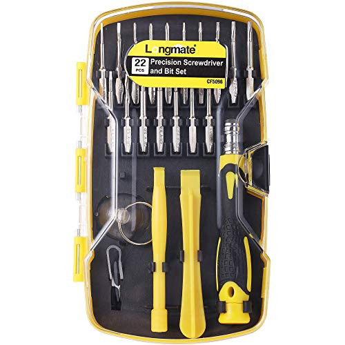 Smart Phone Repair Tool Kit Longmate 22 Pieces Precision Screwdriver Bits Tool Set?Magnetic Electronics Repair Tool Kit with Bits and Driver for Mobile Phone Electronics Household DIY Repair