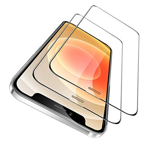 Tamoria 2 Pack Diamond Clear Screen Protector Compatible with iPhone 12 Mini 5_4 Inch Tempered Glass Silk-Edge Full-Screen Coverage Accessories with Installation Tray for iPhone 12 Mini