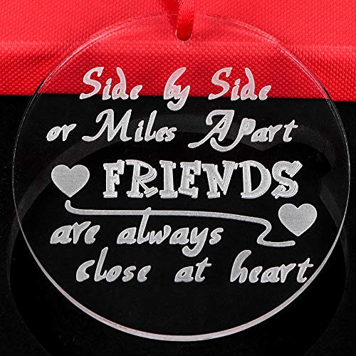 WaaHome 3 Side by Side Or Miles Apart Friends are Always Close at Heart Clear Christmas Ornaments Christmas Tree Ornaments Gifts for Friends Sisters Women WaaHome 3 Side by Side Or Miles Apart Friends are Always Close at Heart Clear Christmas Ornaments Christmas Tree Ornaments Gifts for Friends Sisters Women
