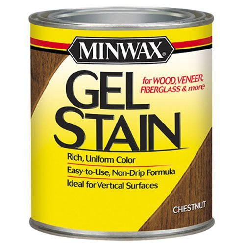 Minwax 260104444 Interior Wood Gel Stain, 1/2 pint, Chestnut