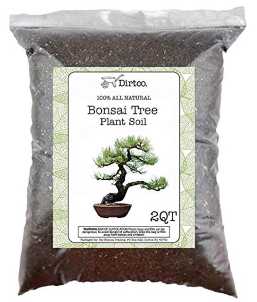 Bonsai Soil - All-Purpose Bonsai Tree Soil Mix All-Natural Organic Material Great for All Bonsai Trees Nutrient-Rich Bonsai Soil Mixture 2qts