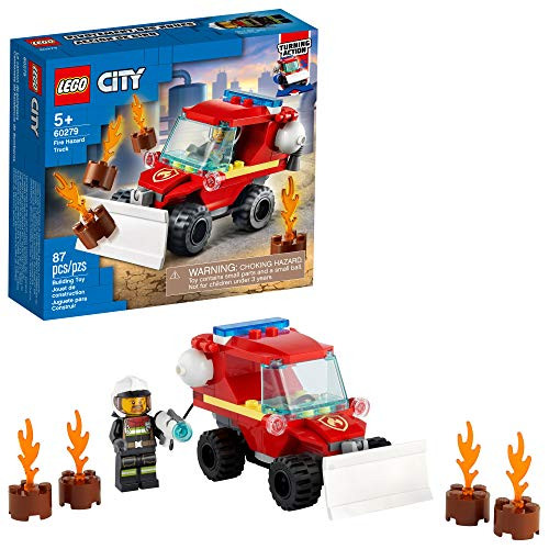 LEGO City Fire Hazard Truck 60279 Building Kit Firefighter Toy That Makes a Cool Building Toy for Kids New 2021 87 Pieces