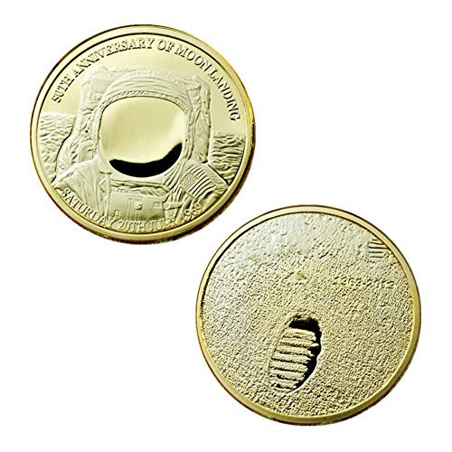 2020 New Apollo Anniversary Challenge Coin NASA Humans First Landing Commemorative Coins Gold