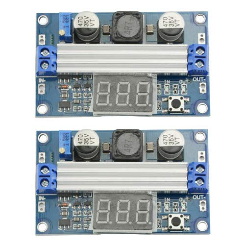 XLX DC-DC High Power Adjustable Booster Regulator Module Input 3_0~35V to Output 3_5~35V 100W with Digital Display Voltmeter Step-Up Voltage Power Supply Converter Module