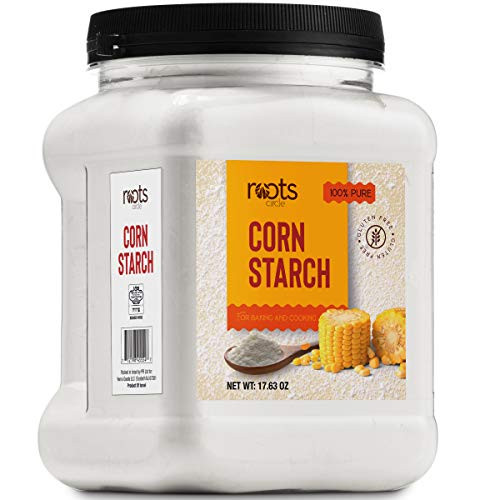 Roots Circle 100 Pure Corn Starch  1 17oz Airtight Container  All Natural Thickener for Soups Stews Gravy Baking Pies Puddings  and  Cakes  Gluten-Free Non-GMO Vegan Kosher Food-Grade