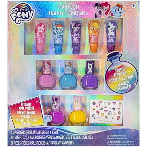 TownleyGirl My Little Pony Super Sparkly Cosmetic Set with lip gloss nail polish and nail stickers TownleyGirl My Little Pony Super Sparkly Cosmetic Set with lip gloss nail polish and nail stickers