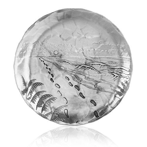 Wendell August Footprints Coaster, Hand-hammered Aluminum, Keeps Tabletops Safe, 4.5 Inch Round Coaster Wendell August Footprints Coaster, Hand-hammered Aluminum, Keeps Tabletops Safe, 4.5 Inch Round Coaster
