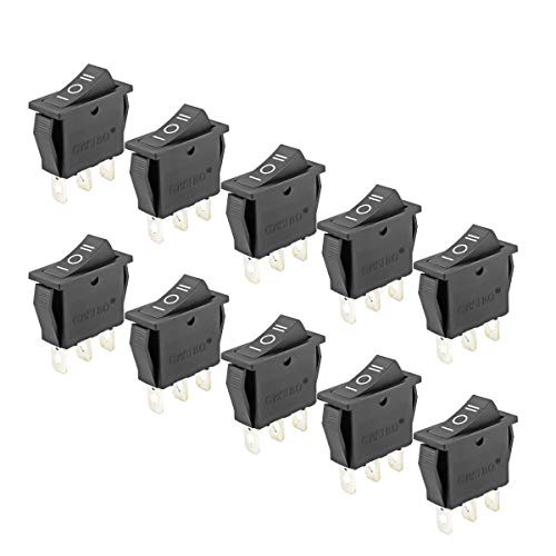 Electrical Buddy KCD3 10Pcs SPDT 3 Pins 3 Position ONOffON Toggle Rocker Switch AC 15A125V 20A250V