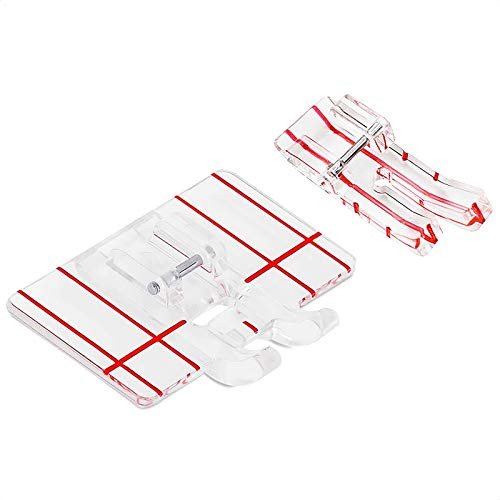 VANICE 2 Pcs Border Guide Presser Foot14 Inch Clear View Quilting Parallel Guide Stitch Presser Foot - Fit for Singer Brother Babylock Household Low Shank Sewing Machine VANICE 2 Pcs Border Guide Presser Foot14 Inch Clear View Quilting Parallel Guide Stitch Presser Foot - Fit for Singer Brother Babylock Household Low Shank Sewing Machine