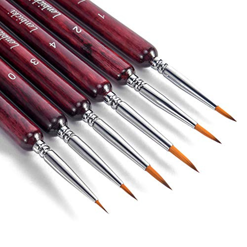 Detail Paint Brush Set6 PCS Paint Brushes Set Miniature Artist Painting Brushes for Paintings Art Acrylic Miniature Art Brushes for Watercolor Oil