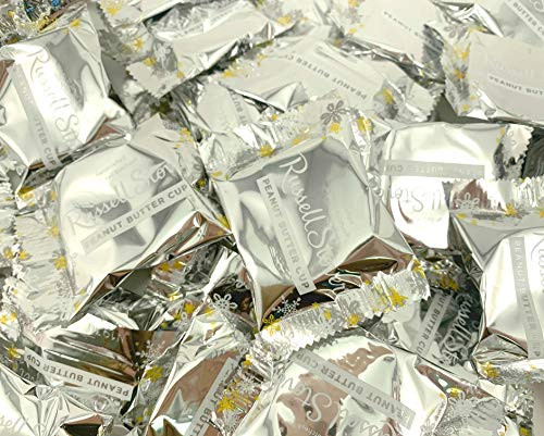 Sunny Island Russell Stover Milk Chocolate Peanut Butter Cups Candy Holiday Silver Wrap Bulk - 2 Pound Bag