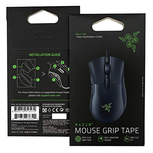 Razer Mouse Grip Tape - for Razer DeathAdder V2 Mini Anti-Slip Grip Tape - Self-Adhesive Design - Pre-Cut