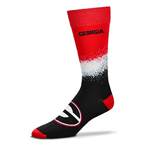 For Bare Feet NCAA Marquee Crew Socks- Size -Large10-13-Georgia Bulldogs