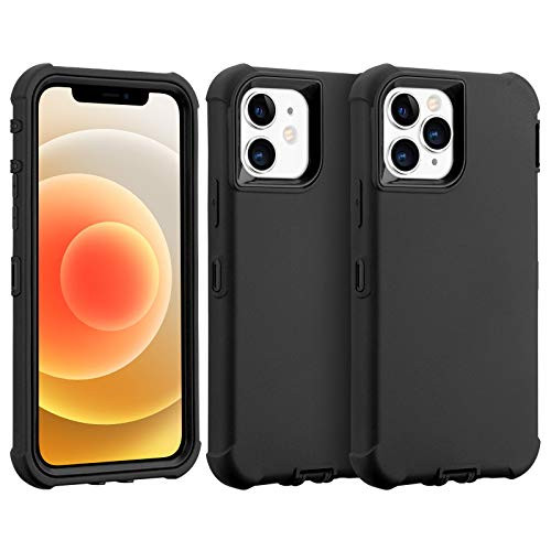 Sansunto Compatible with iPhone 12iPhone 12 Pro case 3 in 1 Heavy Duty Full Body Shockproof Protective Rugged Hybrid Rubber Bumper Cell Phone Cover Cases 6_1 Inch 2020 Black Sansunto Compatible with iPhone 12iPhone 12 Pro case 3 in 1 Heavy Duty Full Body Shockproof Protective Rugged Hybrid Rubber Bumper Cell Phone Cover Cases 6_1 Inch 2020 Black