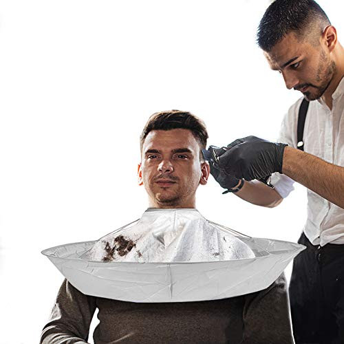 Hair cutting cape barber Cape umbrella for men women haircut Salon Capes for hair stylist Beard Shaving Waterproof Hairdressing Kit Accessories for Adult Kids silver Hair cutting cape barber Cape umbrella for men women haircut Salon Capes for hair stylist Beard Shaving Waterproof Hairdressing Kit Accessories for Adult Kids silver