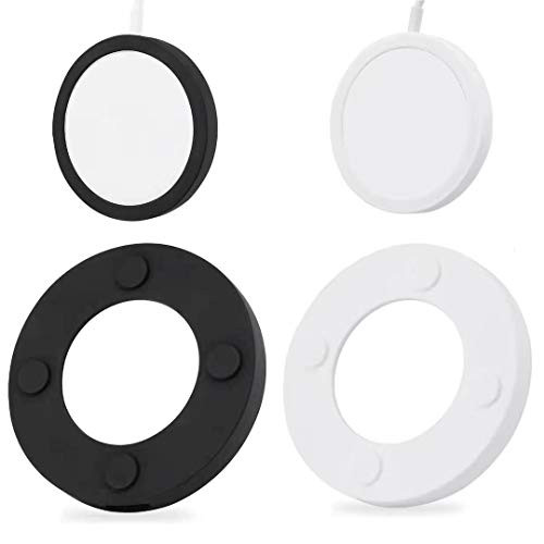 Compatible with Apple MagSafe Charger Silicone Sleeve Suitable for Apple Magsafe Charger Silicone Sleeve 2 Pieces Black  White
