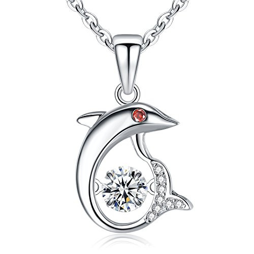EleQueen 925 Sterling Silver Cubic Zirconia Dolphin Pendant Choker Necklace Hypoallergenic Jewelry for Women Girls EleQueen 925 Sterling Silver Cubic Zirconia Dolphin Pendant Choker Necklace Hypoallergenic Jewelry for Women Girls