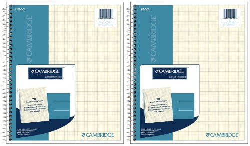 Mead Cambridge Wirebound Quad Notebook, 70 Sheets-Ivory, 2 pk