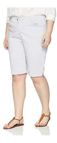 Ruby Rd_ Womens Plus-Size Fly Front Super Stretch Solar Millennium Tech Short White 24W