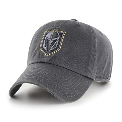 OTS NHL Vegas Golden Knights Mens Challenger Adjustable Hat Dark Charcoal One Size