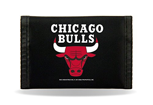 NBA Rico Industries Nylon Trifold Wallet Chicago Bulls - Black