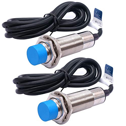 Taiss 2Pcs M18 Proximity Sensor NPN NO?Normally Open? 6-36VDC 8mm Detective Approach Sensor Inductive Proximity Switch LJ18A3-8-ZBX