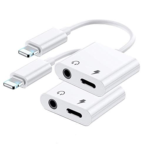 2 Pack iPhone Headphones Adapter Apple MFi Certified 2 in 1 Lightning to 3_5mm Headphone Aux Audio and Charger Adapter Earphone Splitter Adaptor Cable for iPhone SE1111 ProXSXRX87iPad 2 Pack iPhone Headphones Adapter Apple MFi Certified 2 in 1 Lightning to 3_5mm Headphone Aux Audio and Charger Adapter Earphone Splitter Adaptor Cable for iPhone SE1111 ProXSXRX87iPad