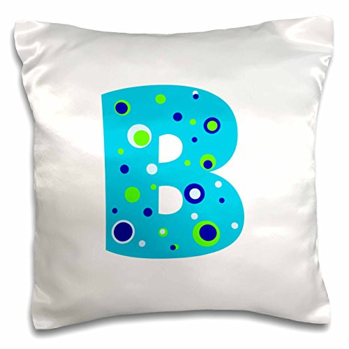 3dRose pc-224090-1 Boys Blue Letter H Pillow Case 16 x 16