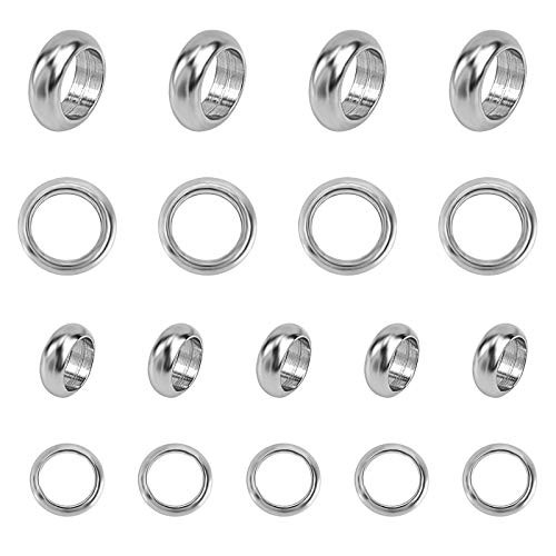 UNICRAFTALE 200pcs 5mm6mm Rondelle Spacer Beads 304 Stainless Steel Loose Beads Small Hole Spacer Beads Smooth Surface Beads Finding for DIY Bracelet Necklace Jewelry Making