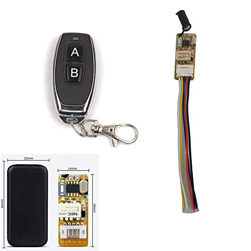 DC 3_3V 3_5V 3_7V 5V 12V 1A Micro Wireless Remote Control Relay Switch Momentary Low Wide Voltage Load Waterproof Controller Power Button ON Off Receiver 433MHz Latching 433MHz