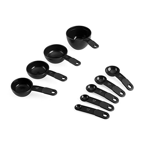KitchenAid 9-Piece Measuring Cup and Spoon Set, Black