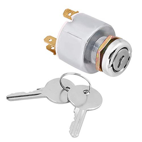 Ignition Switch 12V Universal Car Auto 4 Position ON OFF Start Ignition Switch Controls W 2 Keys Engine Start Switch for Cars Motorcycles Boats SPB501