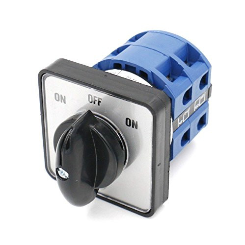 Baomain 660V 25A 2-Pole 3-Position Latching 8 Terminals Changeover Control Rotary Cam Switch