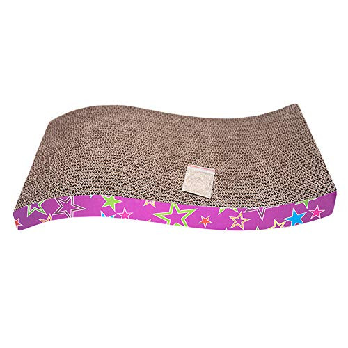 Cat Scratcher Pad with Catnip - Cat Cardboard Scratch Durable Scratching Pad Reversible Wave Cat Scratcher Pad with Catnip - Cat Cardboard Scratch Durable Scratching Pad Reversible Wave