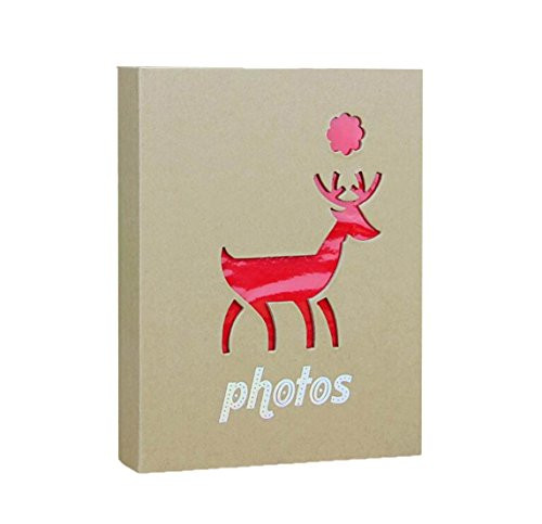 Wei Long Photo Album Hold 200 Pockets 3_5x5 Photos Giraffe