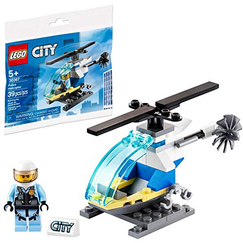 LEGO City Minifigure Polybag - Police Helicopter with Pilot and Stand 30367 LEGO City Minifigure Polybag - Police Helicopter with Pilot and Stand 30367