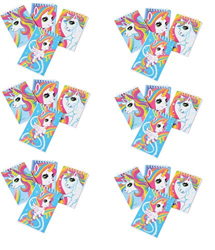 2 DZ 24 Adorable Unicorn Spiral Notebooks ~ Goody Bags Giveaways Party Favors Classroom Rewards and Student Prizes