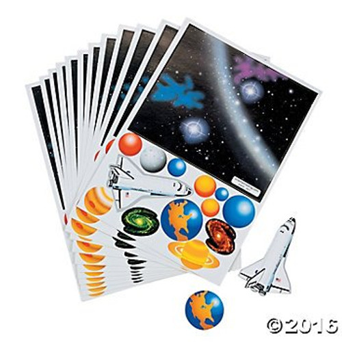 2 Dozen 24 Make a Solar System Sticker Sheets - Outer Space Planets Activity - Science Party Favors - Classroom 2 Dozen 24 Make a Solar System Sticker Sheets - Outer Space Planets Activity - Science Party Favors - Classroom