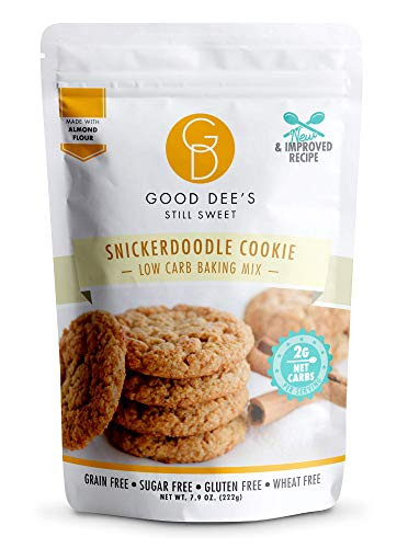 Good Dees Snickerdoodle Cookie Mix - Low Carb Keto Baking Mix 2g Net Carbs Per Serving  Sugar-Free Gluten-Free Grain-Free Dairy-Free  and  Wheat-Free  Diabetic Atkins  and  WW Friendly