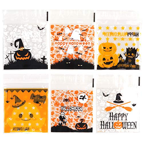 300 Pcs Halloween Treat Bags Self Adhesive Candy Bag Clear Plastic Cellophane Cookie Bags for Halloween Treats Homemade Craft Party Favors 300 Pcs Halloween Treat Bags Self Adhesive Candy Bag Clear Plastic Cellophane Cookie Bags for Halloween Treats Homemade Craft Party Favors