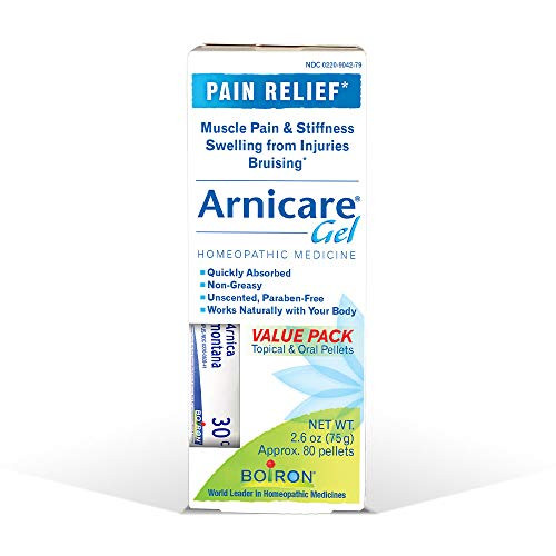 Boiron Arnicare Value Pack 2_6 Ounce Pack of 1 Gel  80 Pellet Tube Homeopathic Medicine for Pain Relief