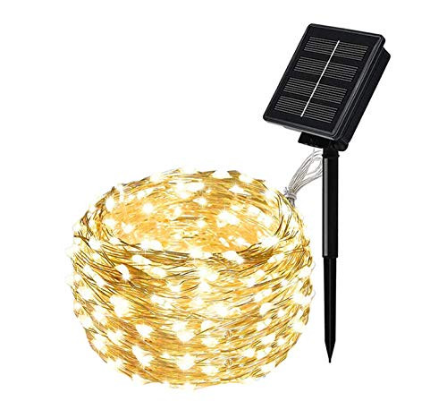 MAOKOT Solar String Lights 1Pack 33Ft 100LED Solar Fairy Lights Waterproof Decorative Copper Wire String Lights Outdoor for Garden Yard Wedding ChristmasWarm White MAOKOT Solar String Lights 1Pack 33Ft 100LED Solar Fairy Lights Waterproof Decorative Copper Wire String Lights Outdoor for Garden Yard Wedding ChristmasWarm White